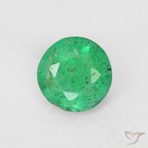 0.16ct 天然 ブリリアントグリーン エメラルド, ラウンド, SI