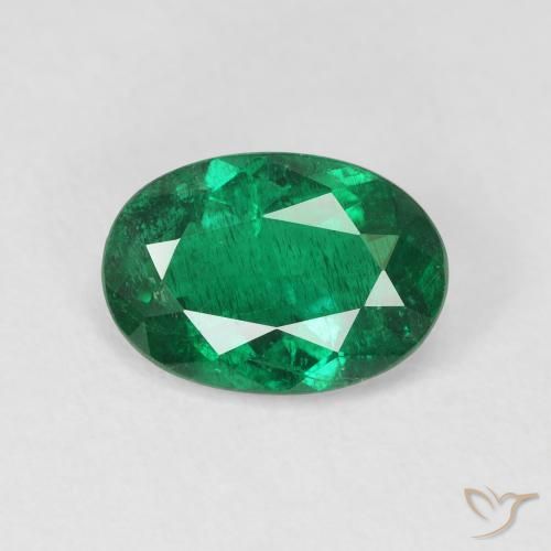 1.86ct 天然 ディープグリーン エメラルド, 楕円形, VS-SI