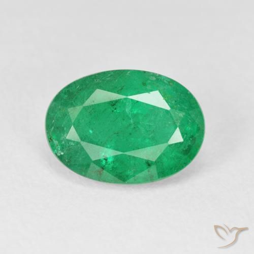 3.38ct 天然 ミディアムグリーン エメラルド, 楕円形, VS-SI