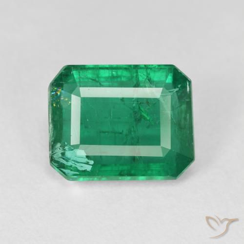 4.49ct 天然 クールグリーン エメラルド, エメラルドカット, VS-SI