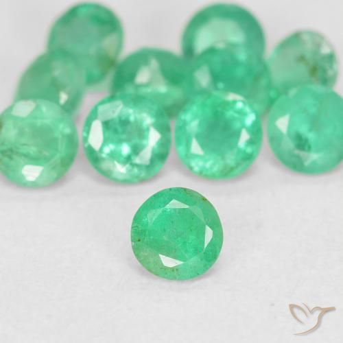 0.18ct グリーン エメラルド, ラウンド, SI