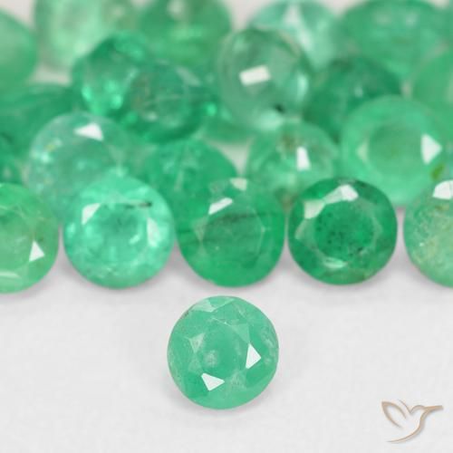 0.15ct グリーン エメラルド, ラウンド, SI