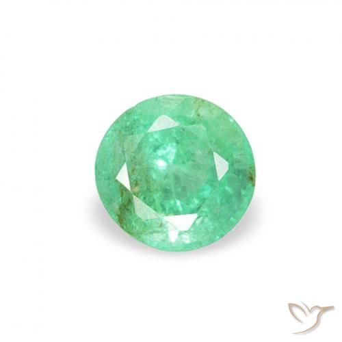 0.16ct 天然 鮮やかなグリーン エメラルド, ラウンド, SI