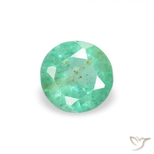 0.16ct 天然 クールエメラルドグリーン エメラルド, ラウンド, SI