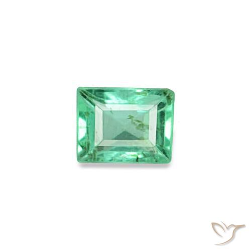 0.13ct グリーン エメラルド, バゲット, VS