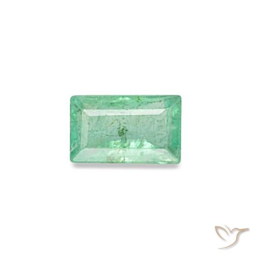 0.16ct グリーン エメラルド, バゲット, VS