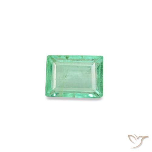 0.12ct グリーン エメラルド, バゲット, VS