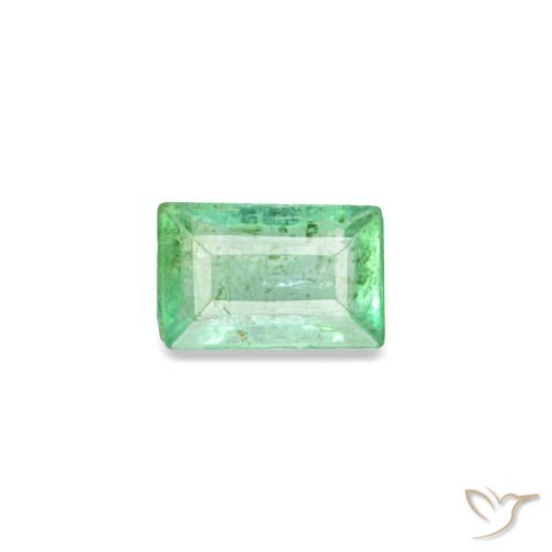 0.12ct グリーン エメラルド, バゲット, VS-SI