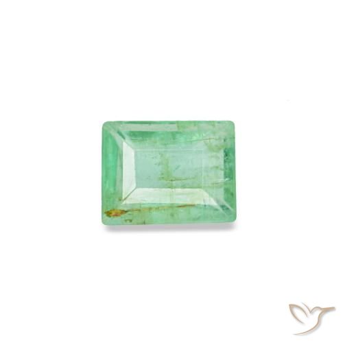 0.12ct グリーン エメラルド, バゲット, SI