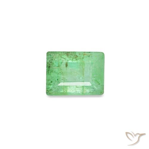 0.16ct 天然 ピスタチオグリーン エメラルド, バゲット, SI, Photo A