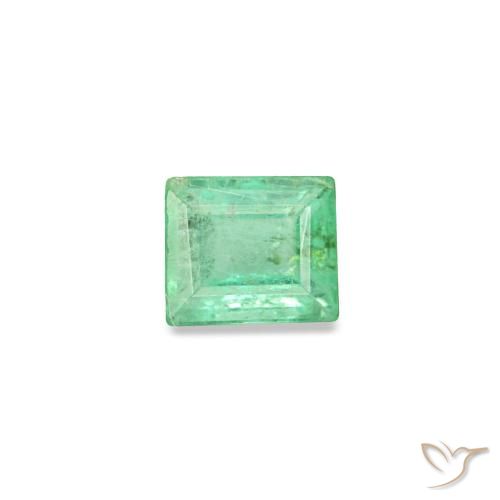 0.13ct グリーン エメラルド, バゲット, SI