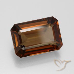 6.69カラットの天然赤みがかったブラウンエンスタタイト、八角形 / エメラルドカット、VVS