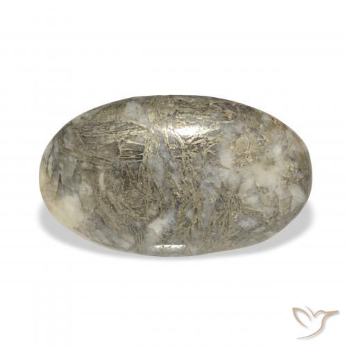 21.25ct 天然 マルチカラー Feather Pyrite, 楕円形, オペーク