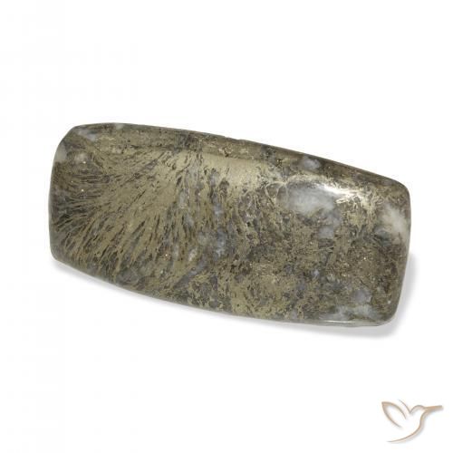 41.68カラットの天然マルチカラーFeather Pyrite、クッション、オペーク