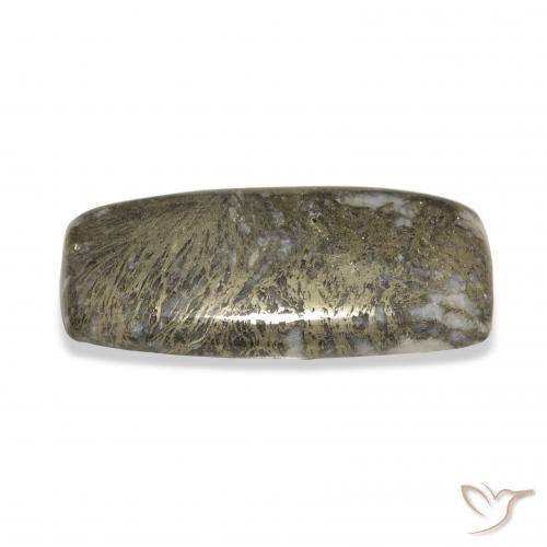 41.68カラットの天然マルチカラーFeather Pyrite、クッション、オペーク