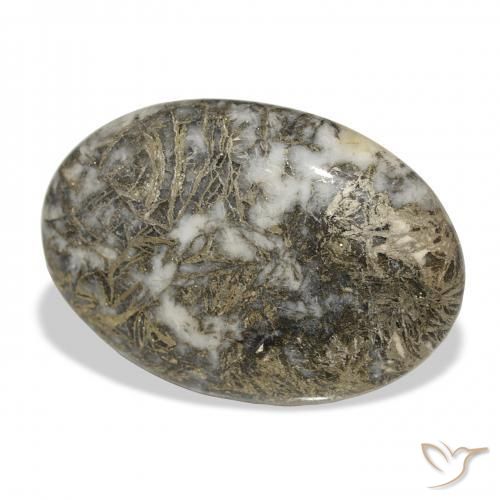 30.97カラットの天然マルチカラーFeather Pyrite、楕円形、オペーク
