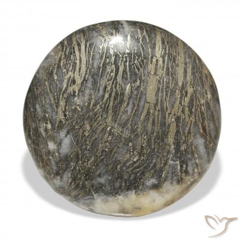 35.90ct 天然 マルチカラー Feather Pyrite, ラウンド, オペーク