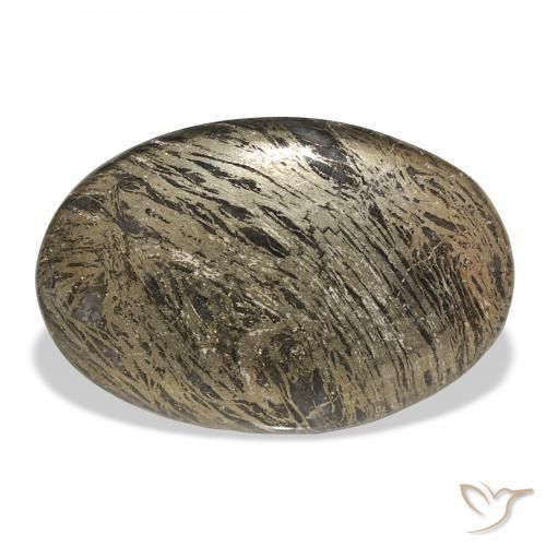 38.68ct 天然 マルチカラー Feather Pyrite, 楕円形, オペーク