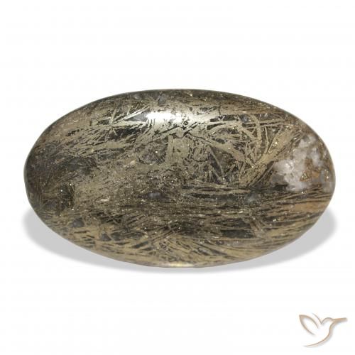 33.42ct 天然 マルチカラー Feather Pyrite, 楕円形, オペーク
