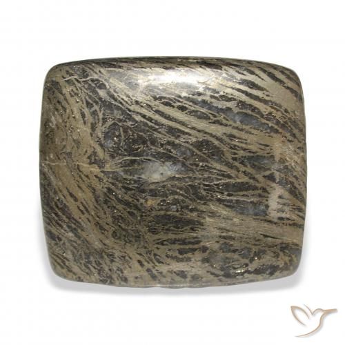 32.15ct 天然 マルチカラー Feather Pyrite, クッション, オペーク
