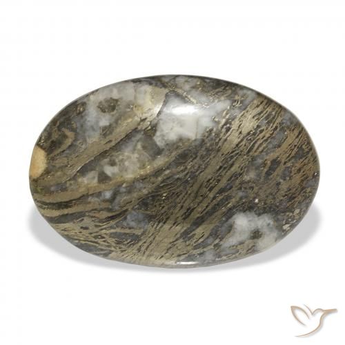 26.51ct 天然 マルチカラー Feather Pyrite, 楕円形, オペーク