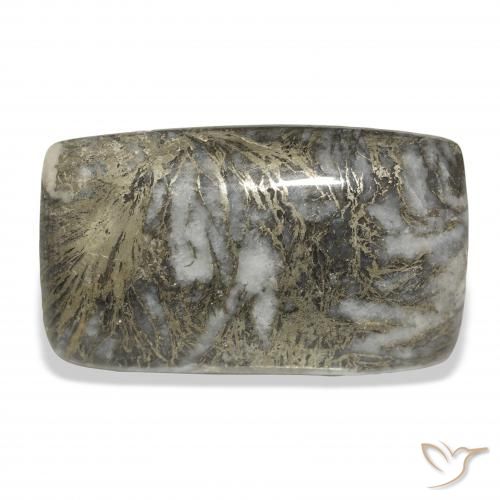 36.96ct 天然 マルチカラー Feather Pyrite, クッション, オペーク