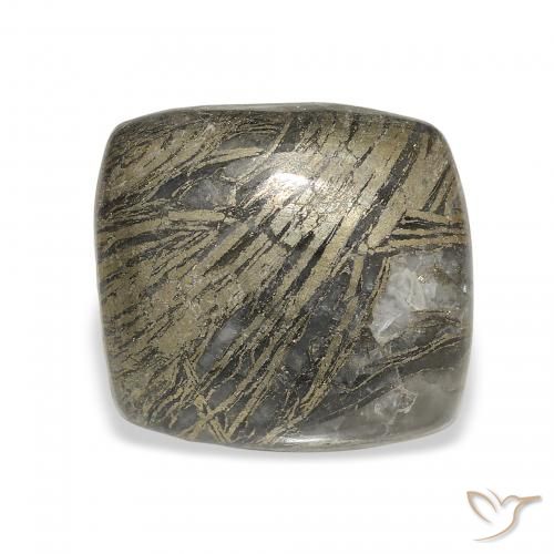 12.76ct 天然 マルチカラー Feather Pyrite, クッション, オペーク