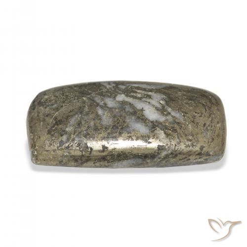 32.65カラットの天然マルチカラーFeather Pyrite、クッション、オペーク