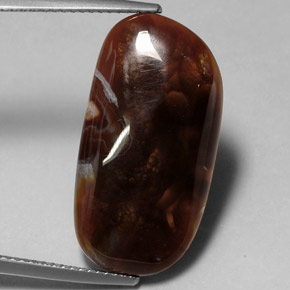11.99カラットの天然マルチカラーファイアーアゲート（24.7×12.8 mm・透明）