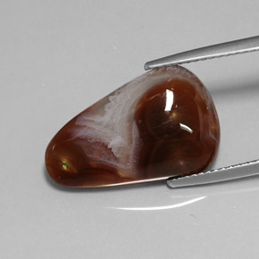 8.39カラットの天然マルチカラーファイアーアゲート（19.9×12.5 mm・透明）