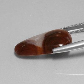 8.39カラットの天然マルチカラーファイアーアゲート（19.9×12.5 mm・透明）