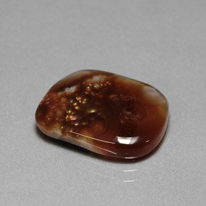 8.03カラットの天然マルチカラーファイアーアゲート（17.2×13.1 mm・透明）