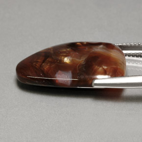 11.86カラットの天然マルチカラーファイアーアゲート（22.7×13.8 mm・透明）