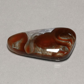 8.86カラットの天然マルチカラーファイアーアゲート（22×11.5 mm・透明）