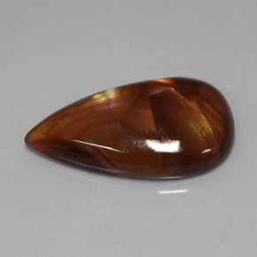 7.15カラットの天然マルチカラーファイアーアゲート（20.2×12 mm・透明）