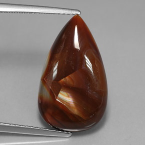 7.15カラットの天然マルチカラーファイアーアゲート（20.2×12 mm・透明）