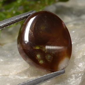 4.28カラットの天然マルチカラーファイアアゲート、ファンシーシェイプ、半透明