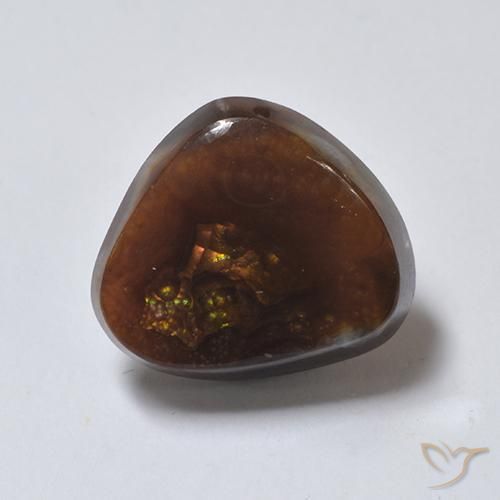 4.03ct 天然 マルチカラー ファイアアゲート, トリリオン, 半透明