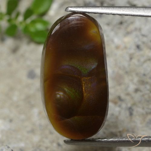 5.99ct 天然 マルチカラー ファイアアゲート, ファンシー, 半透明