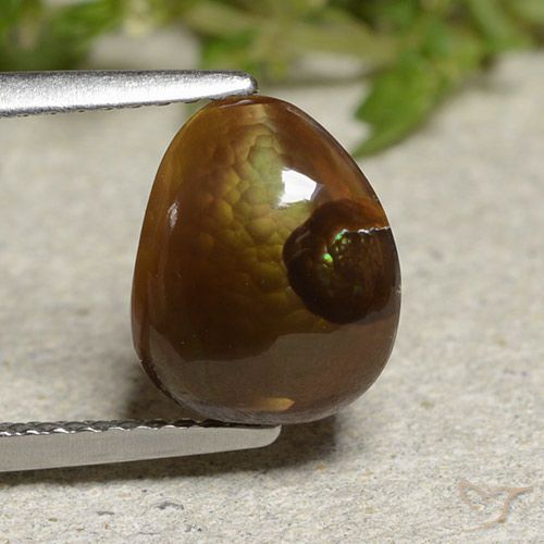 3.31ct 天然 マルチカラー ファイアアゲート, ファンシー, 半透明