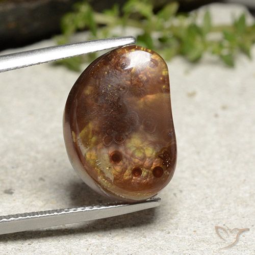 10.09ct 天然 マルチカラー ファイアアゲート, ファンシー, オペーク