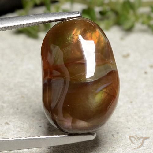 7.57ct 天然 マルチカラー ファイアアゲート, ファンシー, オペーク
