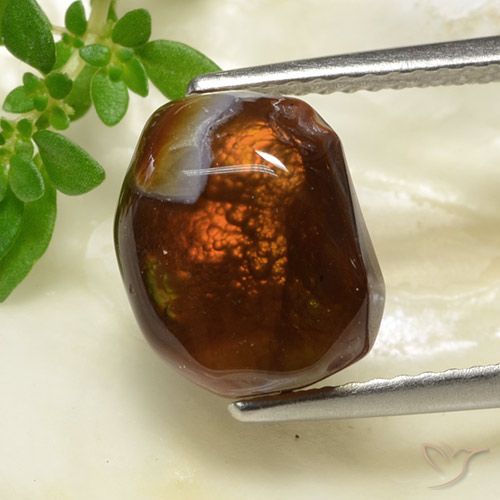 3.52ct 天然 マルチカラー ファイアアゲート, ファンシー, オペーク