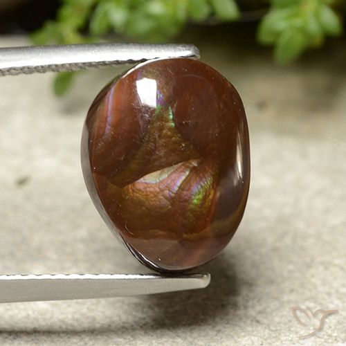 7.46ct 天然 マルチカラー ファイアアゲート, 楕円形, オペーク
