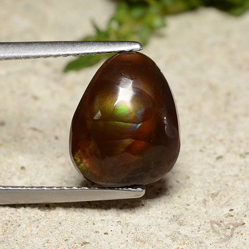 4.86ct 天然 マルチカラー ファイアアゲート, ファンシー, オペーク