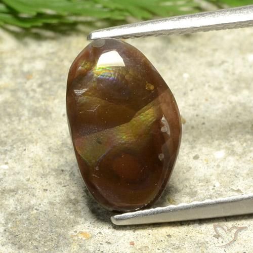 2.52ct 天然 マルチカラー ファイアアゲート, ファンシー, オペーク