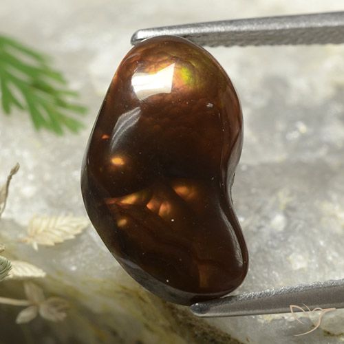 4.58ct 天然 マルチカラー ファイアアゲート, ファンシー, オペーク