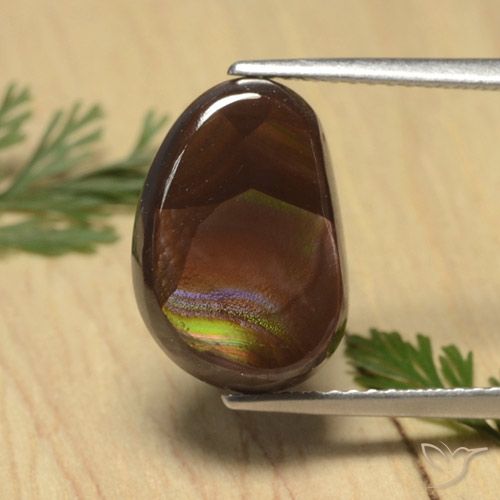 5.12ct 天然 マルチカラー ファイアアゲート, ファンシー, オペーク
