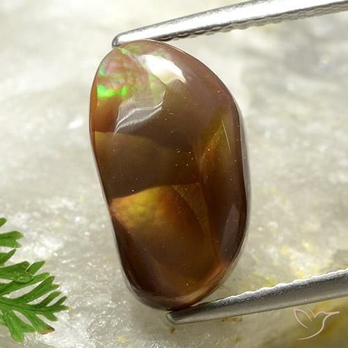 4.21ct 天然 マルチカラー ファイアアゲート, ファンシー, オペーク