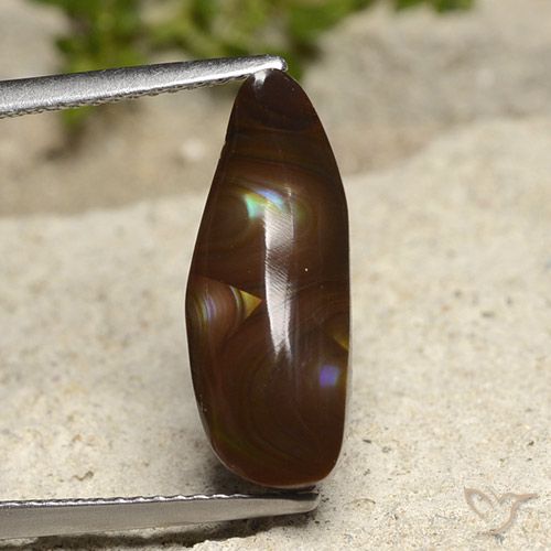 5.21ct 天然 マルチカラー ファイアアゲート, ファンシー, オペーク